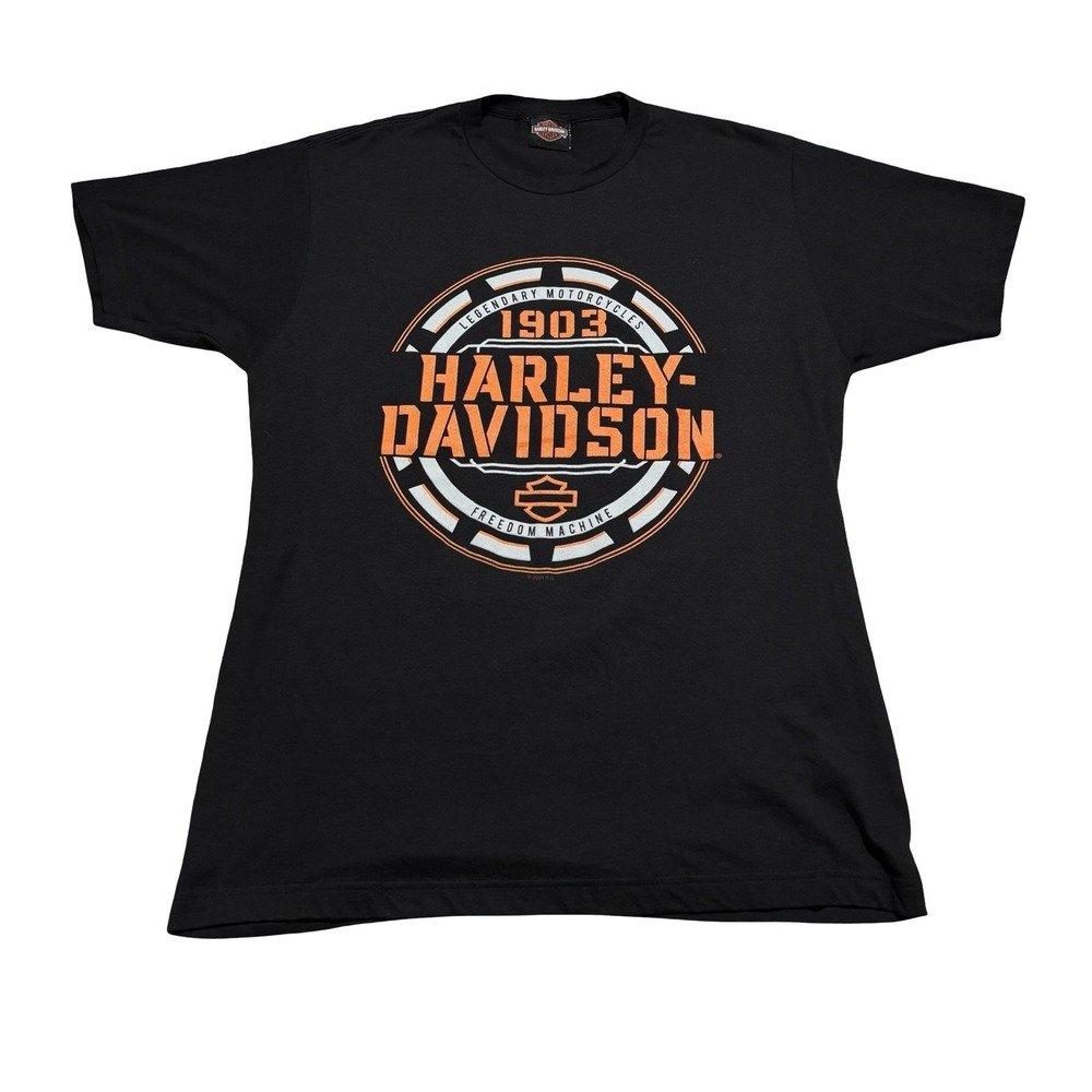 Harley Davidson Men's Texoma Sherman Texas Graphic T Shirt Black Size Large
